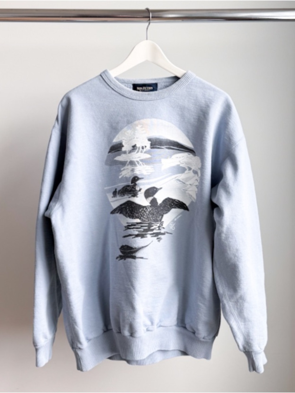 Vtg 90s Non-Fiction Tiger Brand Loon Sweatshirt Made in Canada L Oversized